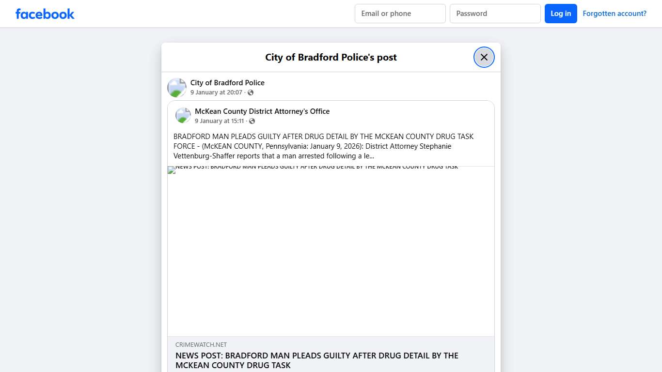 City of Bradford Police Facebook